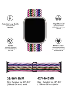 5pcs/Set Braided Stretchy Nylon Sport Solo Loop Compatible With Apple Watch Band, Fitbit Versa 2 1, Galaxy Watch, Fitbit Versa, 20MM 22MM 38mm 40mm 41mm 42mm 44mm 45mm 49mm For Women Men, Nylon Elastic Straps Wristbands Compatible With Apple Watch Series 9 8 7 6 SE 5 4 3 2 1 Ultra Ultra As A Gift For Students Returning To School