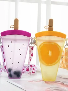 1入組冰棒形狀水瓶戶外創意PC飲水瓶 - 綠色 - 查看 3