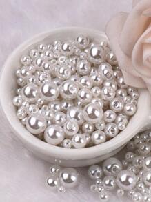 150pcs ABS Sewing Bead, Modern Solid Color Sewing Decoration For Home - White - View 2