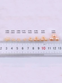 150pcs ABS Bead Sewing Decoration, Mixed Color DIY Decoration For Sewing - Multicolor - View 3