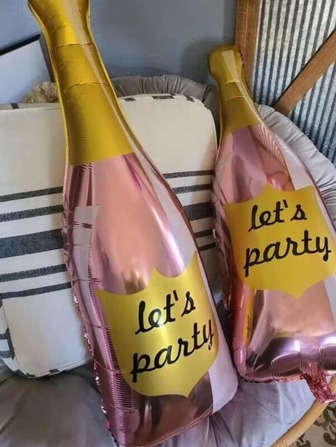 1pc Aluminum Balloon, Wine Bottle Shaped Balloon For Party,Christmas