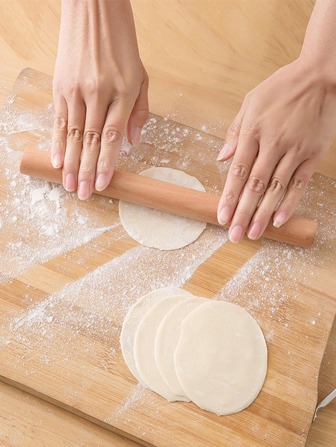 Solid Wood Household Dumpling Skin Rolling Pins Natural Kitchen Dough Roller Stick Dough Baking Tool Gadgets