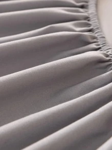1 件亲肤透气纯色床笠，卧室用床上用品床垫套，粉色床上用品，白色床上用品，单人床尺寸，特大号床尺寸（不包括枕头和枕套） - 淺灰色 - 查看 5