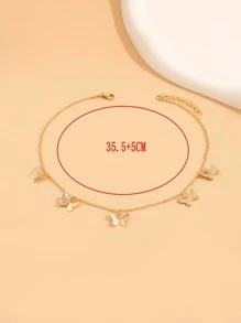 Butterfly Charm Necklace - Yellow Gold - View 4