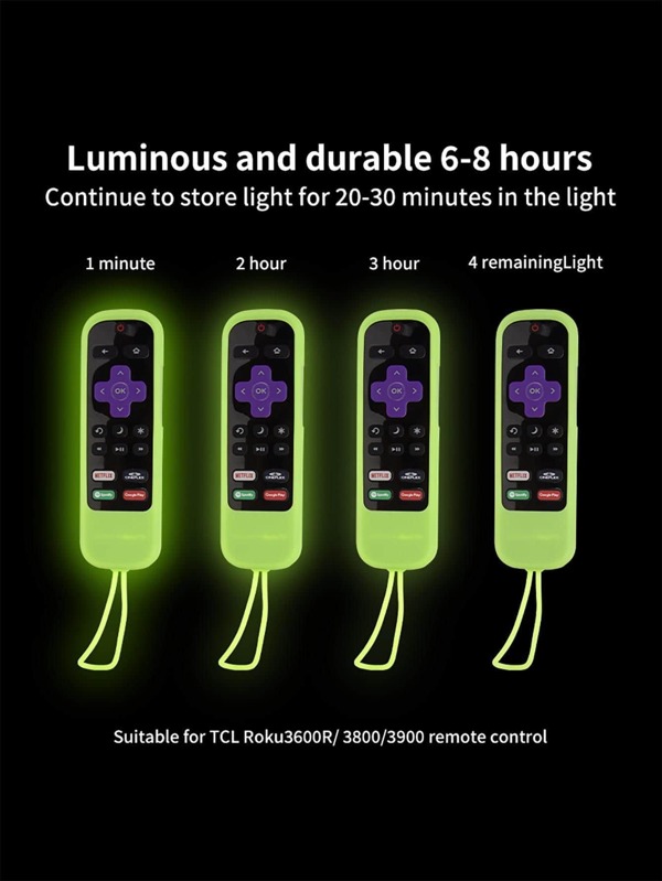 1pc Silicone Remote Control Cover, Modern Glow In The Dark Remote Control Cover Case For Home