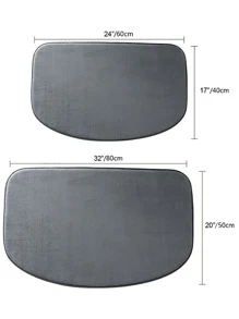 1入組記憶海綿浴室防滑大圓角吸水地墊 - 深灰色 - 查看 3