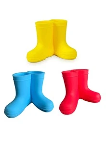 1pc Cute Rain Boot Shaped Toothbrush Holder, Silicone Creative Toothbrush Storage Holder For Bathroom - Multicolor - View 2