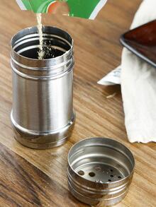 1入組不銹鋼香料罐廚房用簡約素色香料罐 - 銀色 - 查看 3