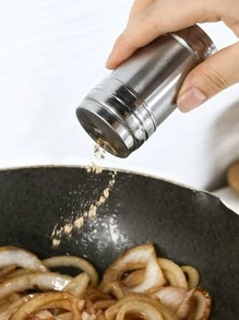 1入組不銹鋼香料罐廚房用簡約素色香料罐 - 銀色 - 查看 1