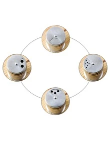 1入組不銹鋼香料罐廚房用簡約素色香料罐 - 銀色 - 查看 6