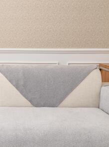 1入組素色沙發坐墊簡約風素色顏色防塵沙發墊套適用於家庭 - 淺灰色 - 查看 4