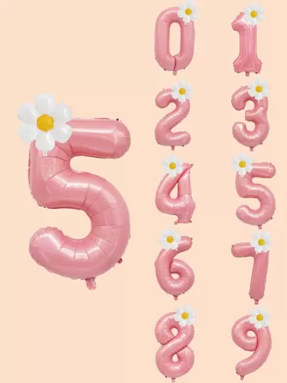 3 件套 PE 气球，配气球链，创意混合图案派对装饰气球，