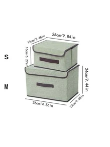 1入組可折疊衣服收納盒 - 綠色 - 查看 3