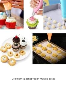 21pcs/set Stainless Steel Piping Nozzle & Pastry Bag - Blue - View 4