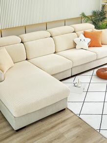 1入組素色白色沙發靠墊套客廳用簡約滌綸沙發座套四季皆宜 - 白色 - 查看 1