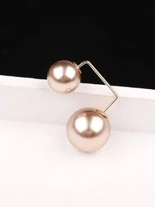 5入組/套鐵合金腰扣現代人造珍珠設計腰扣適合衣服DIY - 香檳色 - 查看 3