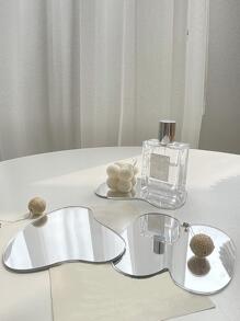 6件/3件亚克力镜面化妆品收纳托盘 返校季 - 銀色 - 查看 3