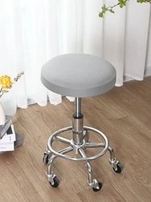 1 件/4 件/6 件纯色可拆卸弹性牛奶丝圆形凳套，现代风格 4 季防尘高端酒吧凳套，适合家庭