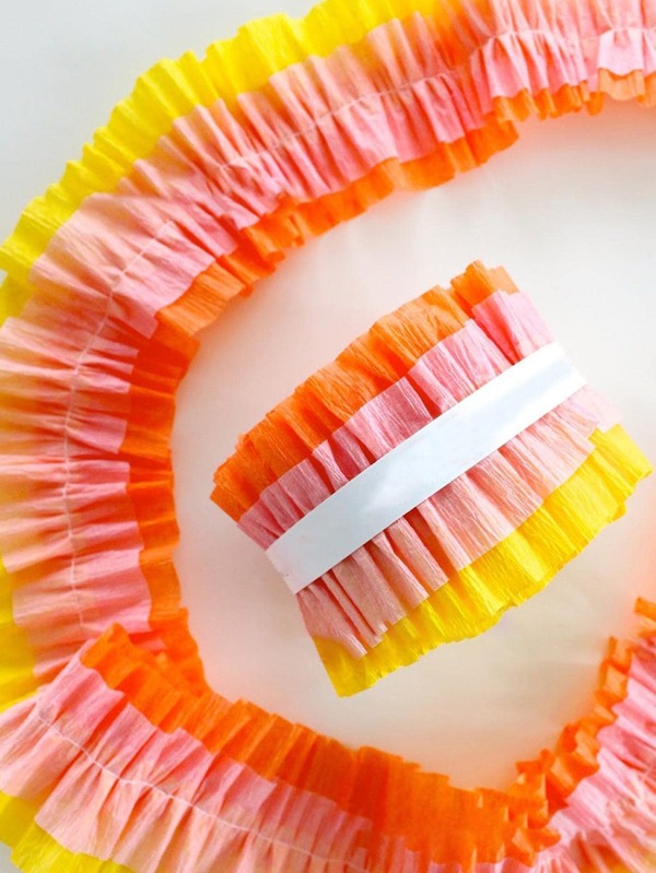 1pc Crepe Paper Streamer, Paper Party Decoration Backdrop For Party