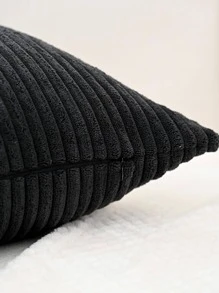 1 pieza Funda de almohada de pana o funda de almohada lumbar - Negro - Ver 8