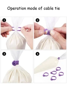 1pc EVA Piping Bag, Minimalist Solid Color Piping Bag For Kitchen Baking - Blue - View 4