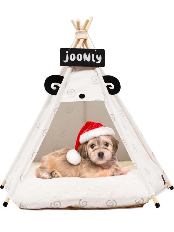 Ealing Pet Teepee with Cushion for Dogs and Cats Puppies House with Bed