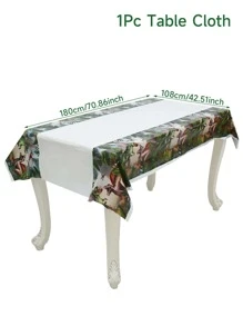 1 Nhiệt Đới Họa Tiết Lá Dùng Một Lần Khăn Trải Bàn, Hiện Đại In Hình Khủng Long PVC Dùng Một Lần Bàn Cho Bữa Tiệc Sinh Nhật, Ngày Lễ - Nhiều màu - Xem 3