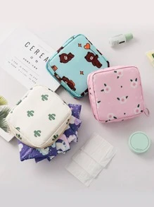 1 Túi đựng Polyamide, Dụng cụ tổ chức họa tiết xương rồng hiện đại cho gia đình - Màu be - Xem 6