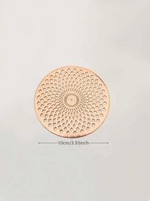 1PC PVC Placemat, Hiện Đại Rỗng Ra Bàn Tròn Cho Nhà Bếp - Hoa hồng vàng - Xem 6