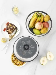 1入組矽膠餐飲現代雙色可折疊食物罩適用於廚房 - 查看 5