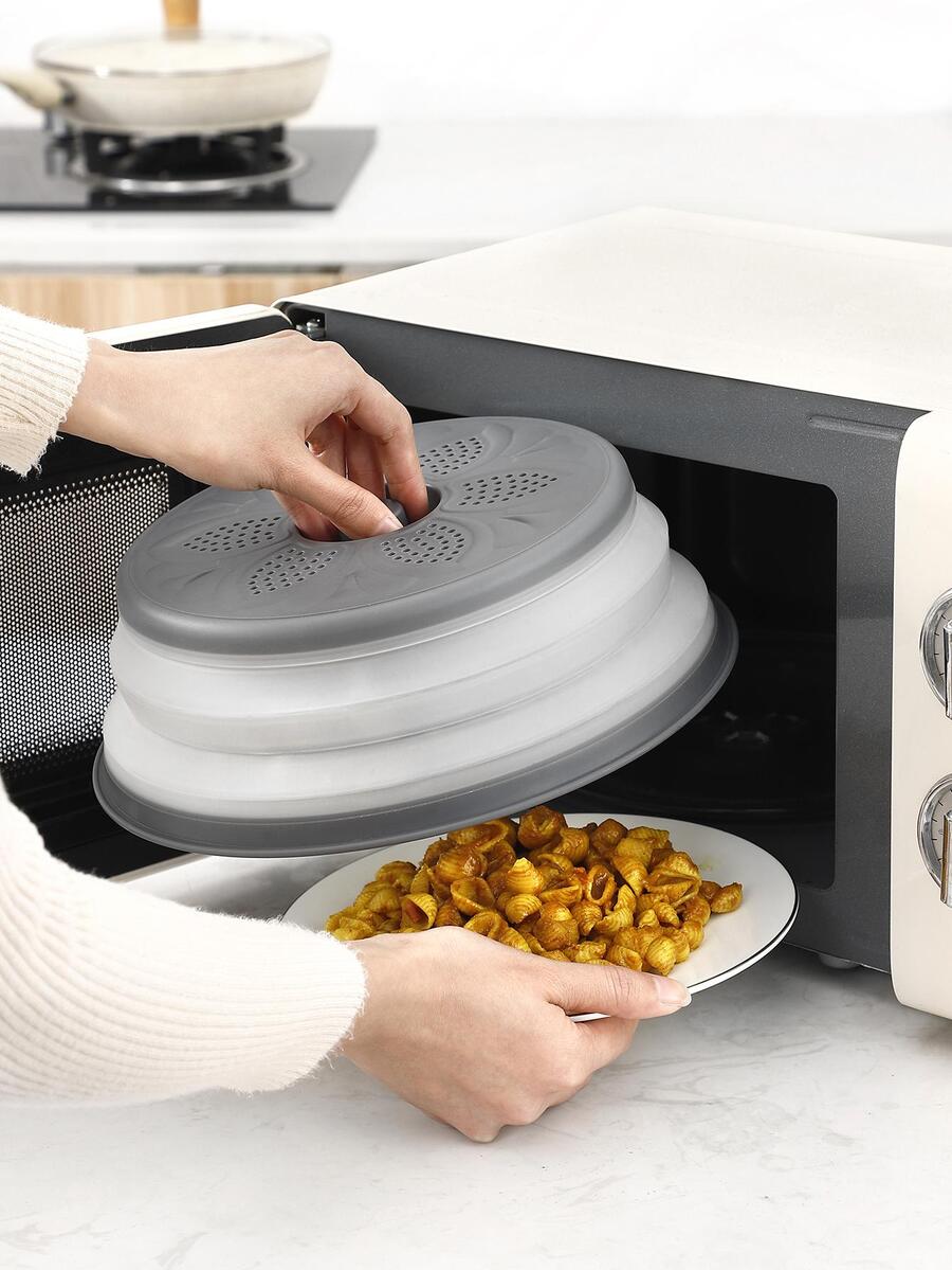 1入組矽膠餐飲現代雙色可折疊食物罩適用於廚房 - 查看 1