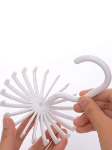 Organize Your Closet with This 1pc Rotating Tie Rack - Holds Up to 20 Neck Ties, Belts, and Scarves