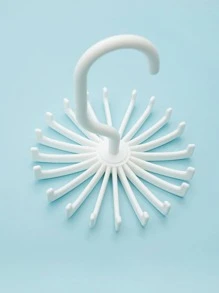 Organize Your Closet with This 1pc Rotating Tie Rack - Holds Up to 20 Neck Ties, Belts, and Scarves