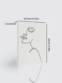 1入組人物圖形帶框繪畫現代化學纖維牆壁藝術印刷品用於家居裝飾 - 黑與白 - 查看 7