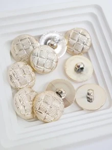 10pcs Round Design Button, Modern Polyresin Hand Sewing & Craft Supply For DIY