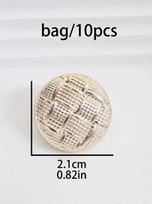 10pcs Round Design Button, Modern Polyresin Hand Sewing & Craft Supply For DIY