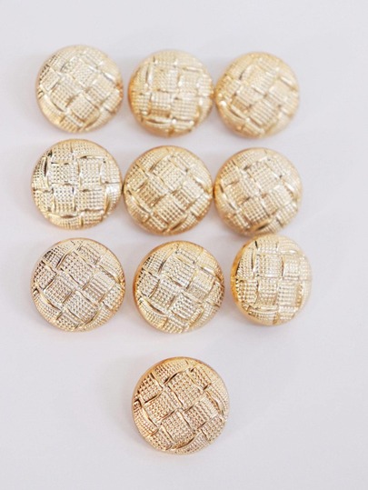 10pcs Round Design Button, Modern Polyresin Hand Sewing & Craft Supply For DIY