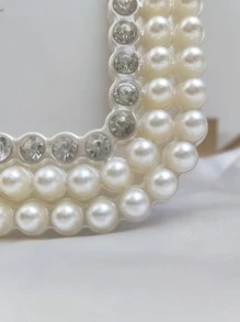 4 件/套 6 英寸、7 英寸、8 英寸、10 英寸 A4 白色和彩色珍珠水钻塑料相框，桌面，圆角，简约，1 件随机图片插入 - 彩色 - 查看 9