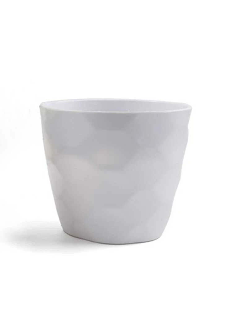 1pc Plastic Plant Container, Simple Plain Color Flower Pot For Home - White - View 7