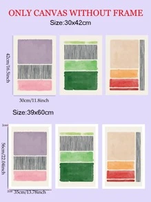 3pcs Synthetic Fiber Unframed Painting, Modern Geometric Pattern Unframed Painting For Home - Multicolor - View 6
