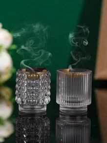 2入組透明香爐 - 無色 - 查看 2