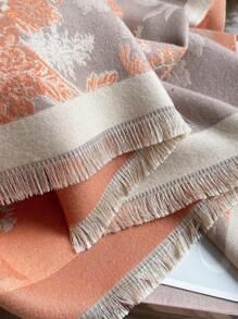 1 Cây Cashmere Nhân Tạo & Hoa Jacquard Thu Đông Thời Trang Đa Năng Điều Hòa Không Khí Khăn Choàng Khăn Dày Ấm Áp Để Sử Dụng Hàng Ngày - Nhiều màu - Xem 4