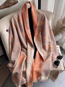 1 Cây Cashmere Nhân Tạo & Hoa Jacquard Thu Đông Thời Trang Đa Năng Điều Hòa Không Khí Khăn Choàng Khăn Dày Ấm Áp Để Sử Dụng Hàng Ngày - Nhiều màu - Xem 1