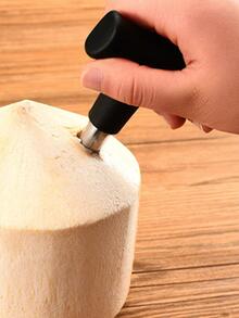 1入組不銹鋼開椰子器廚房用簡約開椰子器 - 黑色 - 查看 5