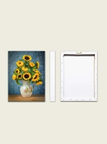 1 Bức Tranh Có Khung Sợi Hóa Học, Họa Tiết Hoa Hướng Dương Hiện Đại Tranh Có Khung Cho Gia Đình - nhiều màu - Xem 4