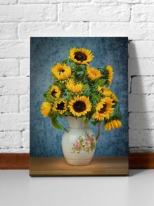 1 Bức Tranh Có Khung Sợi Hóa Học, Họa Tiết Hoa Hướng Dương Hiện Đại Tranh Có Khung Cho Gia Đình - nhiều màu - Xem 5