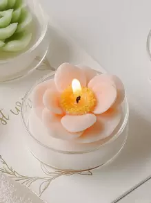 1支蠟蠟燭現代花形家用蠟燭 - 彩色 - 查看 3