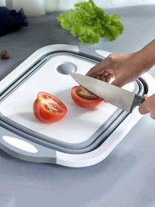 Multipurpose Foldable Cutting Board For Vegetable & Fruit, With Anti-mildew & Damp-proof Design, Portable Sink Basin - White - View 5