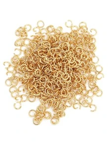 200pcs Stainless Steel Water Plated Open Jump Rings Basic Findings For DIY Jewelry Making Connectors With Double Loops