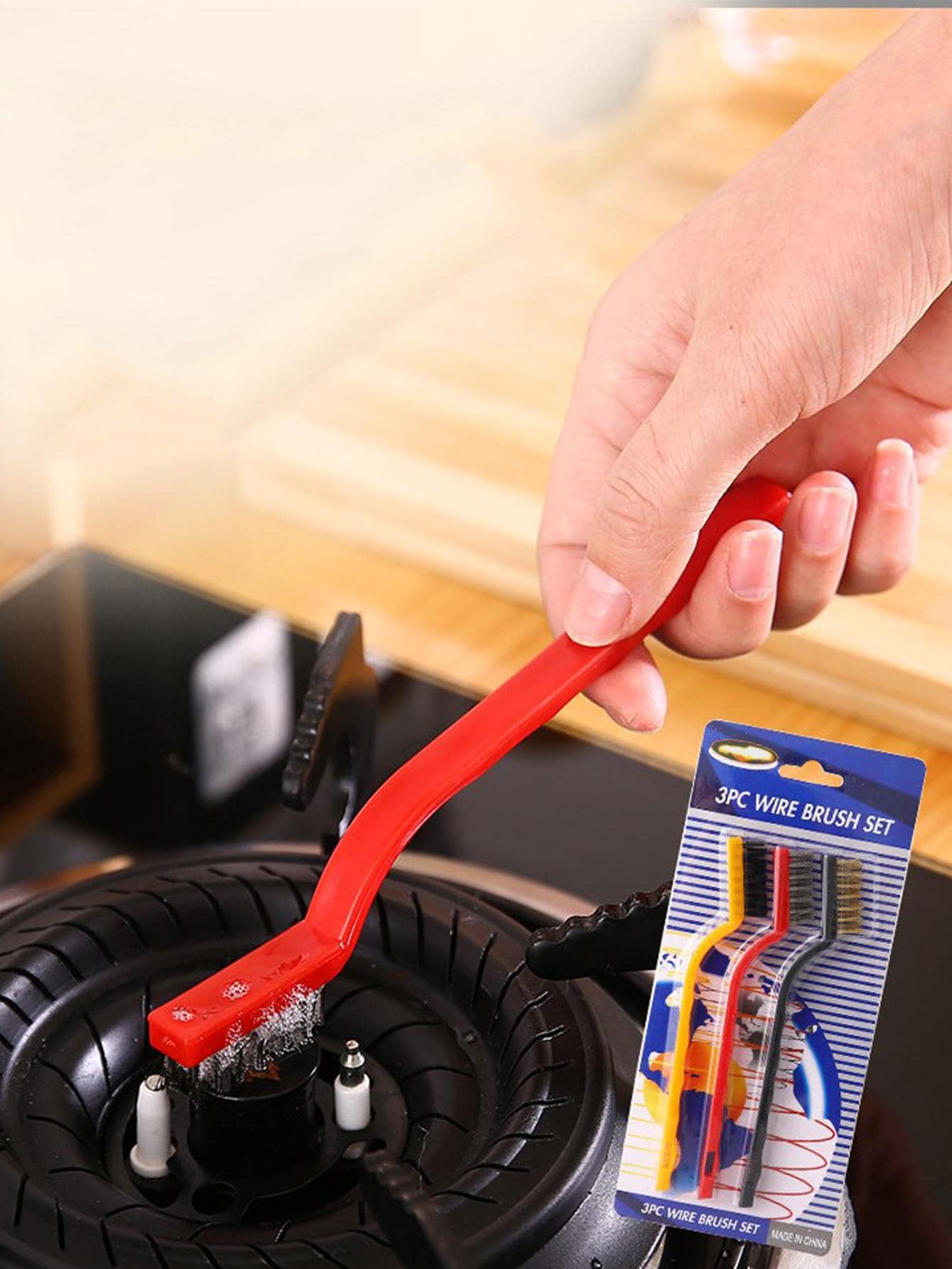 3入組/套清潔日常多功能鍋清潔刷適用於廚房 - 彩色 - 查看 1